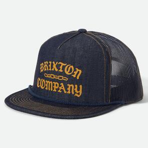 BRIXTON CHAINS NP HP TRUCKER HAT DARK DENIM/NAVY