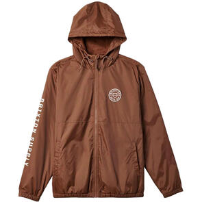 BRIXTON CLAXTON CREST FLEECE LINED HOOD JACKET BISON