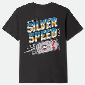BRIXTON COORS LIGHT SILVER SPEED S/S TEE BLACK