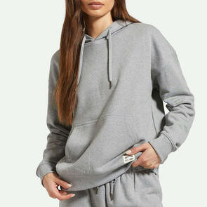 BRIXTON CROSS LOOP FT HOODIE - HEATHER GREY