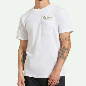 BRIXTON FENDER VOLUME S/S TEE POCKET TEE WHITE