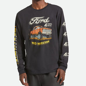 BRIXTON FORD MUD MARATHON L/S TEE BURNT RUBBER