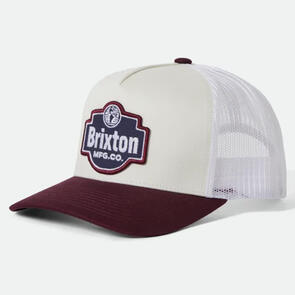 BRIXTON GENUINE QLTY C NP MP TRUCKER H OFF WHITE/PORT
