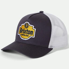 BRIXTON GENUINE QUALITY NETPLUS TRUCKER HAT INDIGO/WHITE