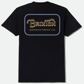 BRIXTON GRADE S/S TEE BLACK/SUNSET/GREY BLUE