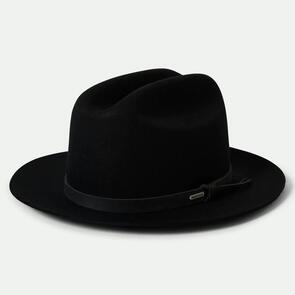 BRIXTON HITCH RANCH FEDORA BLACK/BLACK