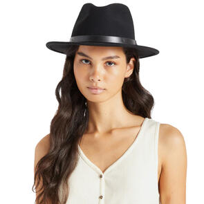 BRIXTON MESSER FEDORA BLACK/BLACK