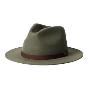 BRIXTON MESSER PACKABLE FEDORA LIGHT MOSS