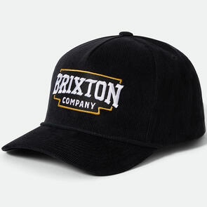 BRIXTON PIERSON C NP MP SNAPBACK BLACK CORDUROY