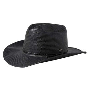 BRIXTON RANGE STRAW COWBOY HAT BLACK