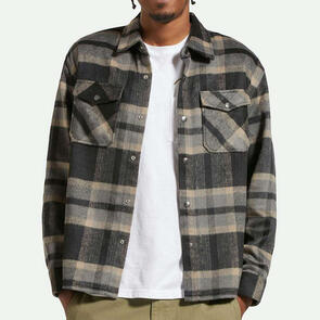 BRIXTON SELDEN SOFT BRUSHED FLANNEL BLACK/CHARCOAL