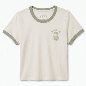 BRIXTON SERPENT BABY TEE WHITE/DESERT SAGE