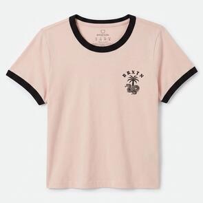 BRIXTON SERPENT BABY TEE CHALK PINK/BLACK