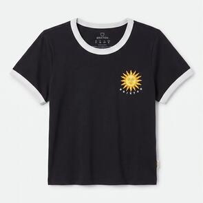 BRIXTON SUNNY DAYS BABY TEE BLACK/WHITE