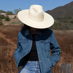 BRIXTON WOMENS PRIMROSE STRAW FEDORA NATURAL