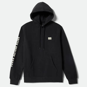 BRIXTON WOODBURN LABEL HOODIE BLACK