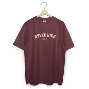 HYPER RIDE COLLEGE TEE BURGUNDY / OFF WHITE