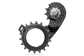 ABSOLUTE BLACK HOLLOWCAGE CERAMIC BEARING - CARBON DERAILLEUR CAGE FOR SHIMANO R9200 12SP BLACK