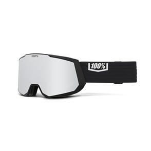 100% SNOWCRAFT XL AF GOGGLE BLACK - HIPER SILVER W/ SILVER MIRROR