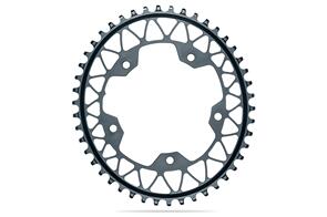 ABSOLUTE BLACK OVAL PREMIUM SHIMANO GRAVEL 1X 110BCD 5 HOLE NW CHAINRING BLACK