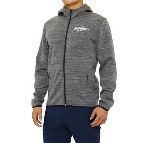 100% RORIK TECH ZIP HOODED HEATHER CHARCOAL