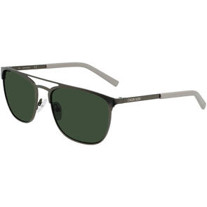 CALVIN KLEIN WHITE SUNGLASSES CK20123S/55/MATTE GUNMETAL