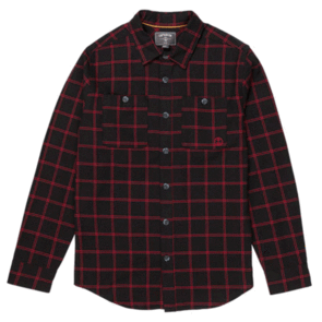 CAPTAIN FIN MARSH LANDS FLANNEL - BLACK RED