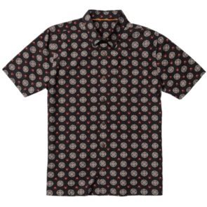 CAPTAIN FIN PAISLEY PUSHER SHIRT - BLACK