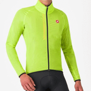 CASTELLI JACKET SQUALL SHELL ELECTRIC LIME / BLACK