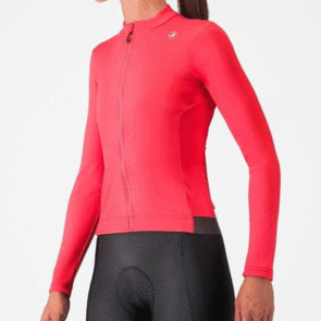 CASTELLI JERSEY ESPRESSO THERMAL WOMENS HIBISCUS / DARK GRAY