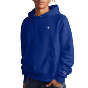 CHAMPION REVERSE WEAVE PULLOVER HOODIE SURF THE WEB BLUE