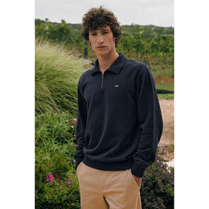 HUFFER CLASSIC 1/4 ZIP JERSEY/3BALL NAVY
