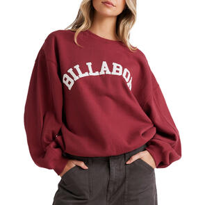 BILLABONG REVIVAL CREW DARK RED