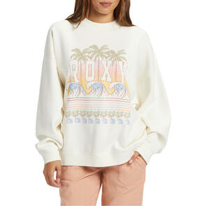 ROXY LINEUP OVERSIZED CREW EGRET