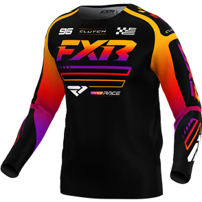 FXR KIDS CLUTCH MX JERSEY 25 BLACK/SPECTRUM 