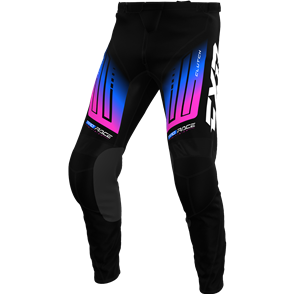 FXR YOUTH CLUTCH MX PANT - BLACK/BLUE/PINK 