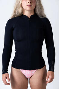 COASTLINES WETSUITS WOMENS CLASSIC 2MM FL LS JACKET BLACK
