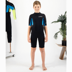 COASTLINES WETSUITS YOUTH CLASSIC 2/2 FL SS SPRING SUIT BLACK BLUE