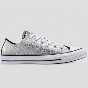 CONVERSE WOMENS CT AUTHENTIC GLAM LOW  SILVER/WHITE/WHITE