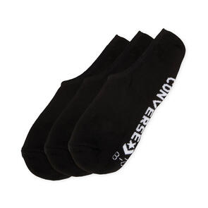 CONVERSE 3 PACK INVSIBLE SOCKS BLACK