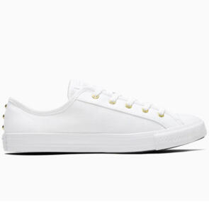 CONVERSE CT DAINTY STAR STUDDED LOW WHTTE GOLD