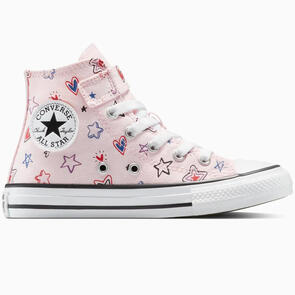 CONVERSE KID CT DOODLES HI PINK FROSTING RED MY JAM