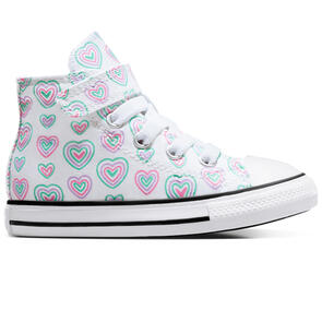 CONVERSE TODDLERS CT HEARTS EASY-ON HI WHITE/OOPS PINK/WHITE