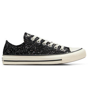 CONVERSE WOMENS CT SHINEFETTI LOW BLACK/EGRET/BLACK