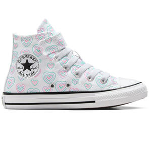 CONVERSE YOUTH CT HEARTS EASY-ON HI WHITE/OOPS PINK/WHITE