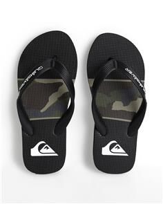 QUIKSILVER YOUTH MONCATA ART THONGS BLACK/BROWN