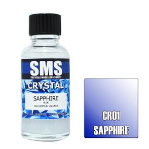 SMS AIRBRUSH PAINT 30ML CRYSTAL SAPPHIRE ACRYLIC LACQUER SCALE MODELLERS SUPPLY