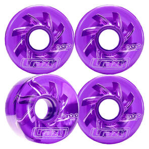CRAZY SKATES 65MM WHEEL CANDY GRAPE PURPLE OUTDOOR ROLLER SKATE WHEELS  (SET OF 4)