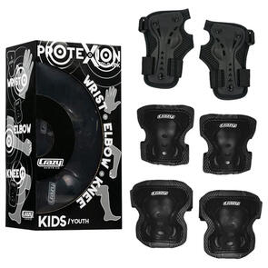 CRAZY SKATES PROTEXION BLACK SAFETY PADS