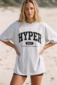 HYPER RIDE ACTION SPORTS UNIVERSITY UNISEX TEE - WHITE